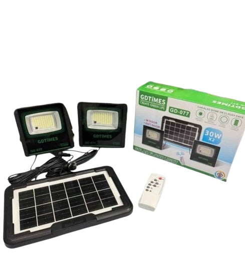 LAMPARA CON PANEL SOLAR GD-077