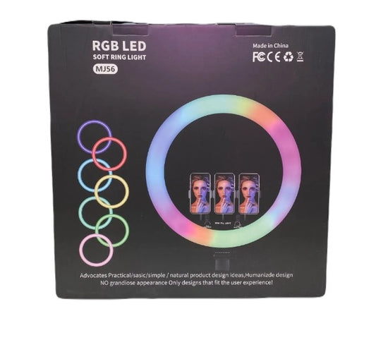 ARO DE LUZ 56CM RGB MJ-56